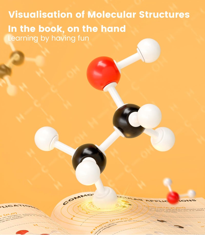 NINGOO Molecular Model Kit-307 PCS,Chemistry Molecular Visual Modeling Kit for Organic&Inorganic Learning,Atomic Element Model Set for Chemistry Classes,Supply to Students & Teachers - Image 2